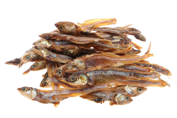 istock Dried fishes isolated on white background with clipping path 1225092857