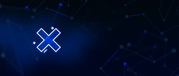istock Incorrect, Cross mark, Wrong icon, reject, close, vote, Technology background 1225095469
