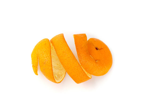 istock Dry Orange Peel or Zest Isolated on White Background 1225097054