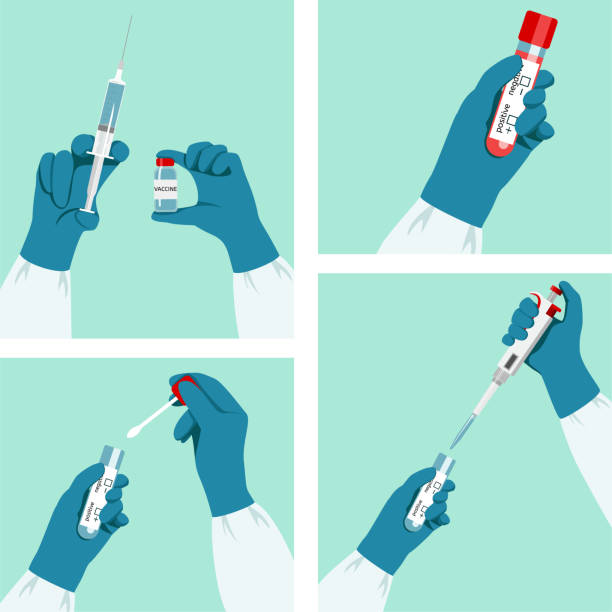 вирусология набор. пандемия - pipette stock illustrations