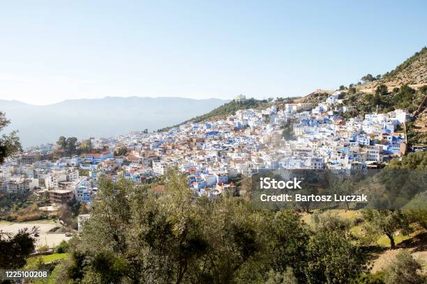 Panoramic View At Chefchouen City Morocco Stock Photo - Download Image Now - Africa, Ancient, Ancient Civilization