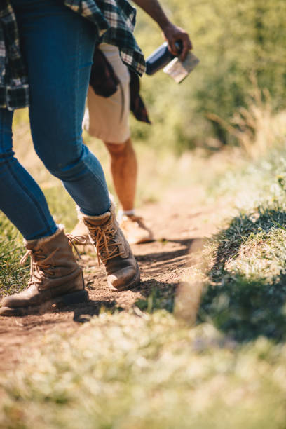 istock A close up of two hikers walking 1225100247