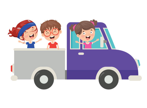 ilustrações, clipart, desenhos animados e ícones de personagens de desenhos animados viajando com veículo - accident taxi driving tourist