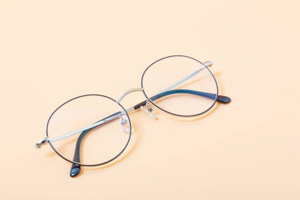 istock Golden glasses yellow background image 1225109786