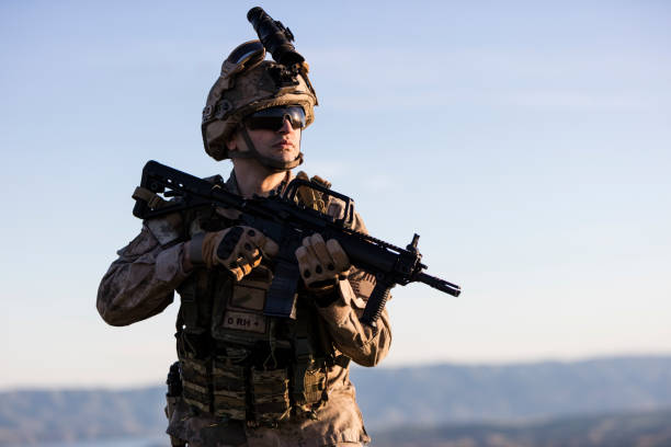 Soldier in battlefield