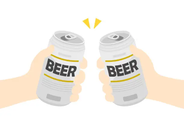 Vector illustration of can of beer
