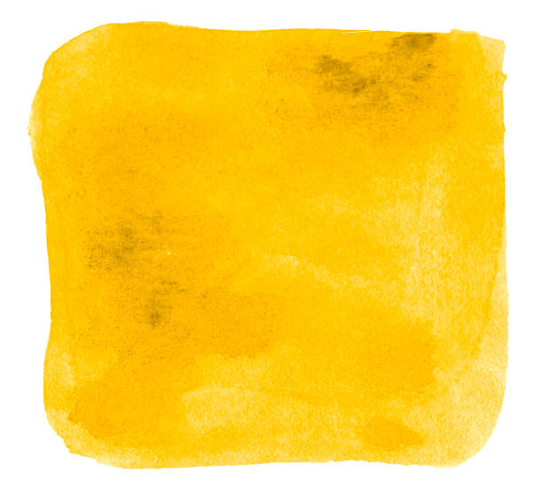 istock Vibrant yellow watercolor abstract background, isolated place with divorces and borders. Frame with copy space. 1225115643