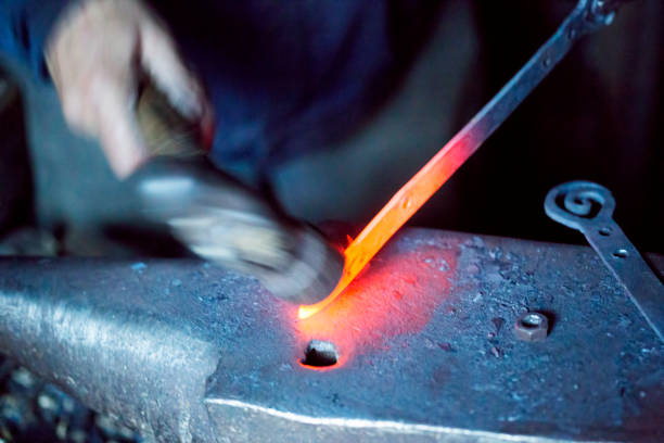 istock Locksmith. Hardening hot iron, Morocco 1225119056
