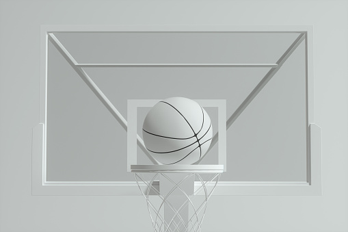 3D model of basketball stands, 3d rendering. Computer digital drawing.