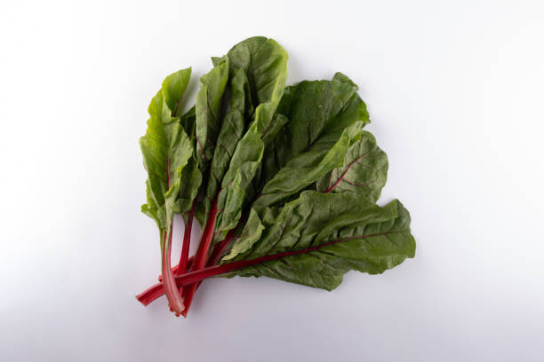istock a bunch of fresh beet leaves close up on a white background 1225123372