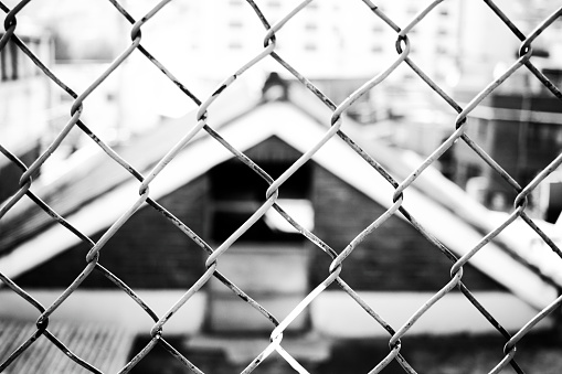 A secret house blocked by barbed wire