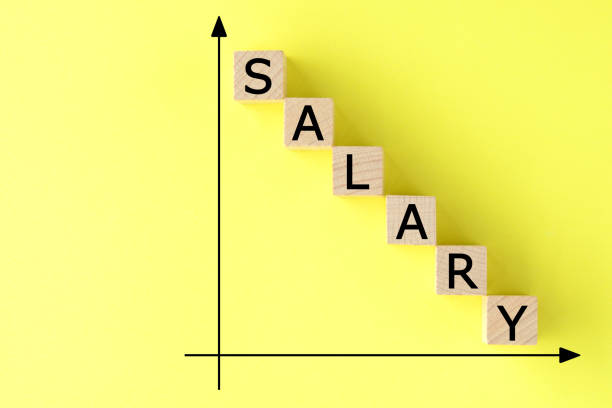 istock Descending Income images on yellow background 1225139132