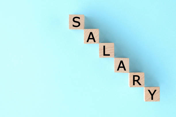 istock Descending Income images on light blue background 1225139148