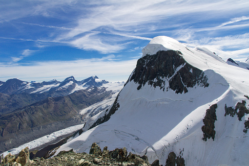 Beautiful Swiss Alps landscape with mountain view in summer, Zermatt, Switzerland
