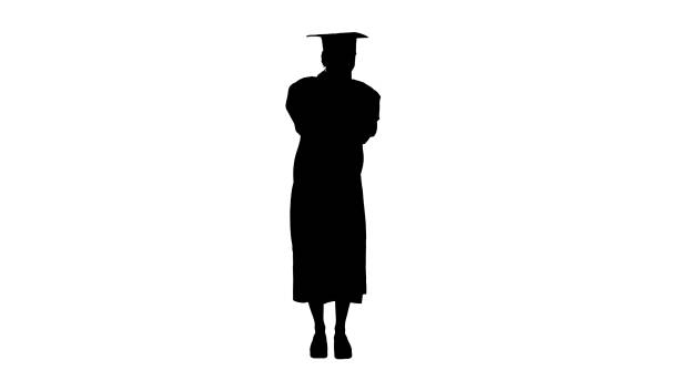 istock Silhouette Blonde graduate student standing and coughing 1225145366
