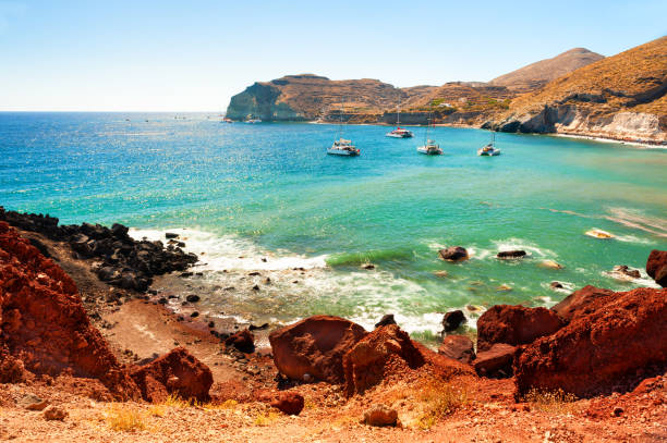 istock Red beach on Santorini island, Greece. 1225153461