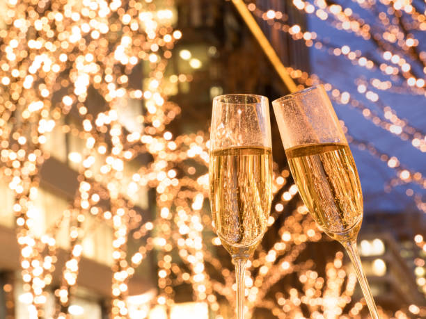 Illuminations and champagne glasses