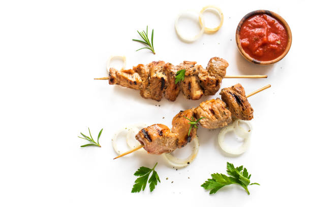 istock Grilled pork skewers 1225155519