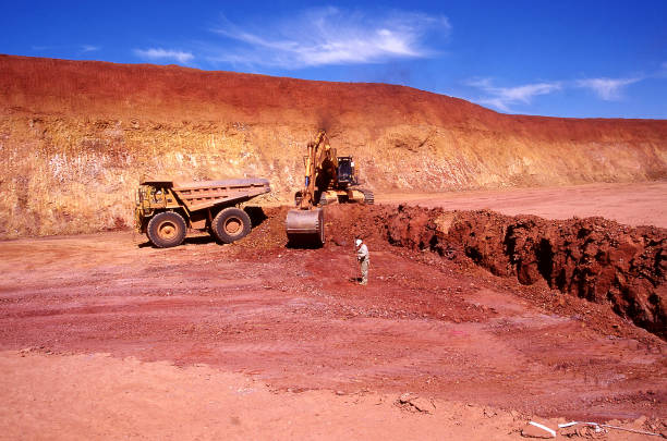 Heavy excavator at the construction site near st catherine monastery. Egypt
