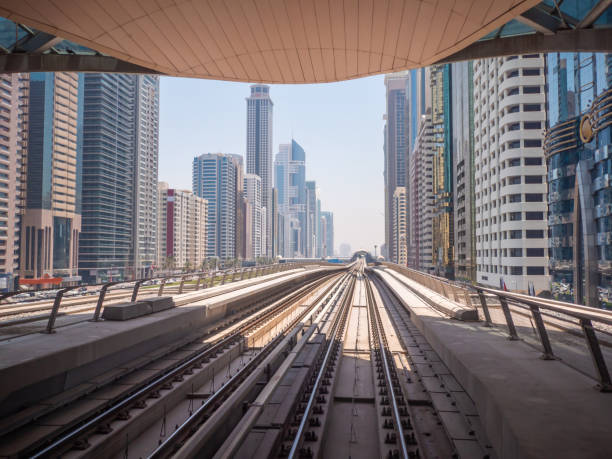 istock Dubai city panorama from the metro building 1225164843
