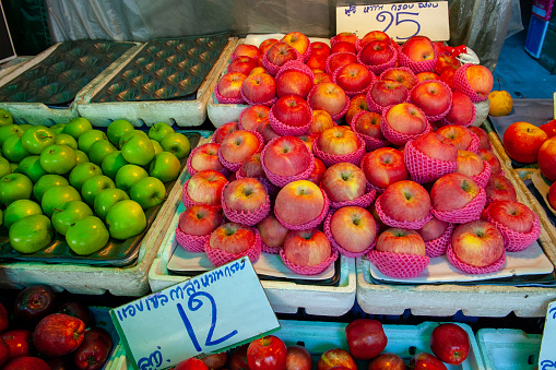 Apple in market in Thailand