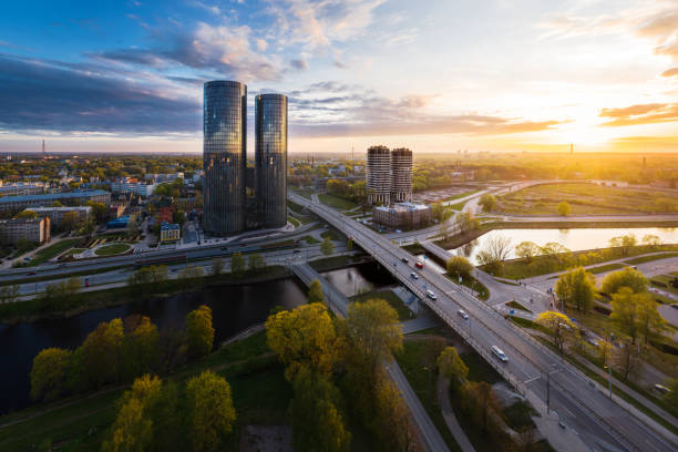 istock Cityscape of Pardaugava district, Riga 1225173887