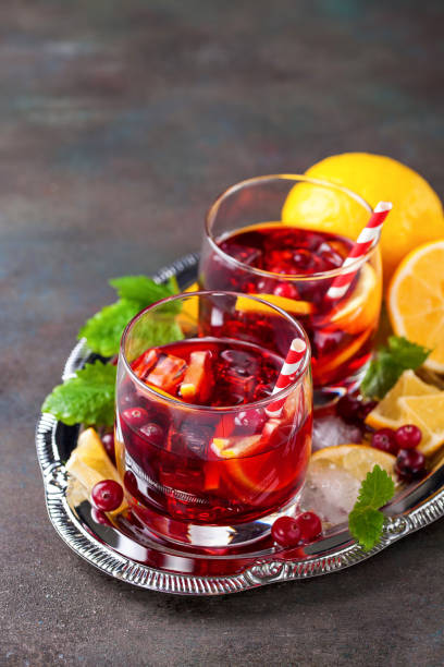 istock Drink with a lemon and a cranberry. Selective focus. Copy space 1225176162