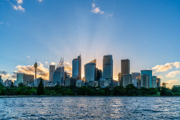 istock Sydney downtown skyline during sunset, NSW, Australia 1225179343