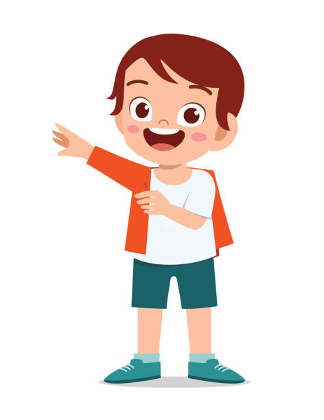Happy Cute Little Kid Boy Wear A Clothes Stock Illustration - Download  Image Now - Undressing, Jacket, Child - iStock