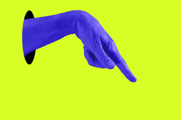 istock Hand in a pop art collage style in neon bold colors. Modern psychedelic creative element with human palm for posters, banners, wallpaper. Copy space for text. Magazine style template. Zine culture. 1225180963