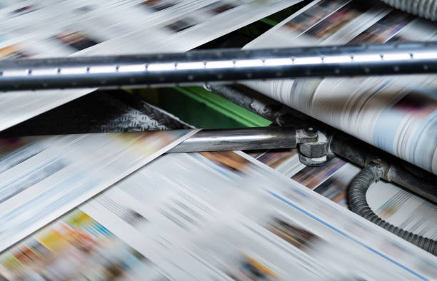 istock Newspaper Printing Press In A Printing Plant 1225181393