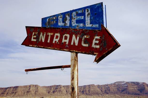 istock Fuel Sign on Route 66 1225188354