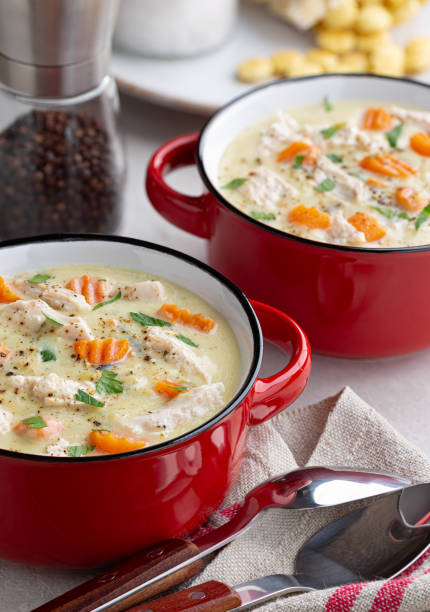 istock Bowl of Creamy Chicken Soup 1225190626
