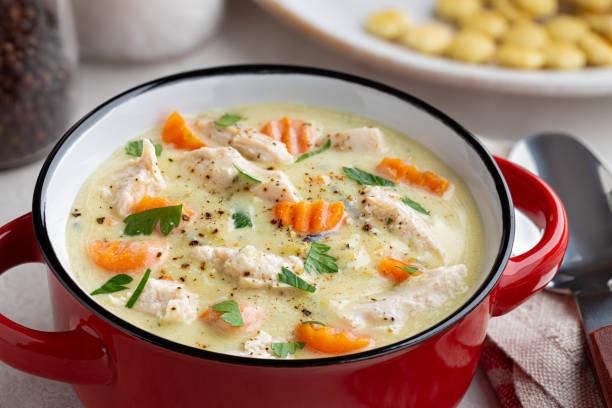 istock Bowl of Creamy Chicken Soup 1225190630