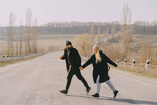 istock Beautiful couple spend time in a spring city 1225191206