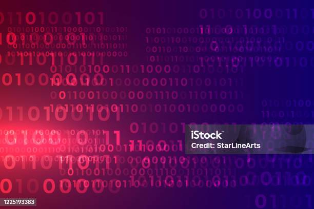 Digital Binary Code Algorithm Stream Matrix Background Stock ...
