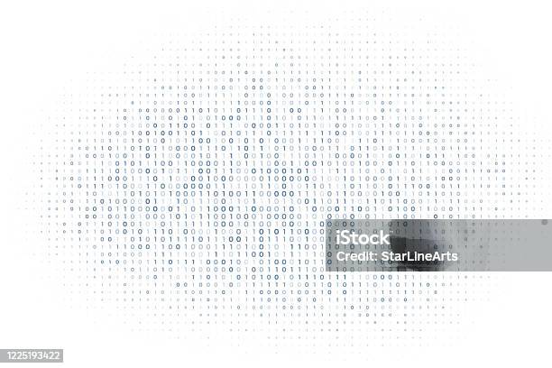 Coding Matrix White White Digital Matrix Of Binary Code Numbers Background Stock ...