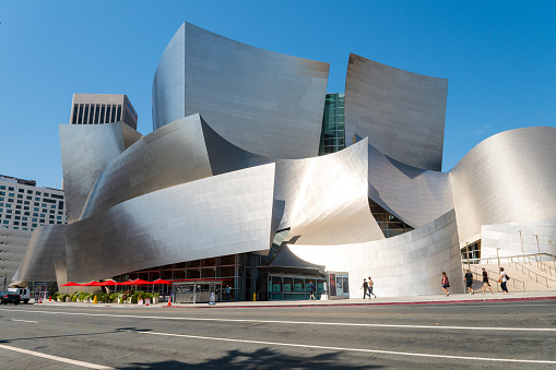 los angeles, california. 1st September, 2017: disney concert hall is a famous building designed by frank gehry
