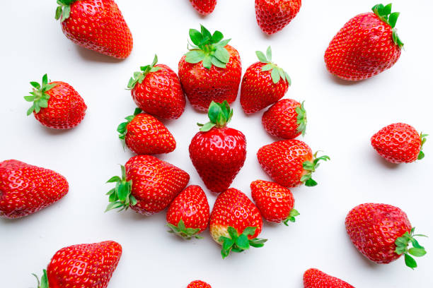 istock Group of ripe strawberries 1225199578