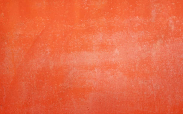 錆びたオレンジの傷の金属の背景抽象芸術 - orange wall textured paint ストックフォトと画像