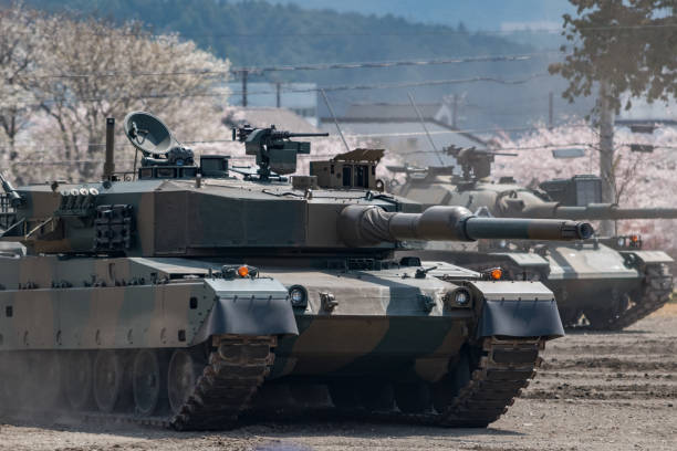 japanischer panzer in aktion - coup detats stock-fotos und bilder