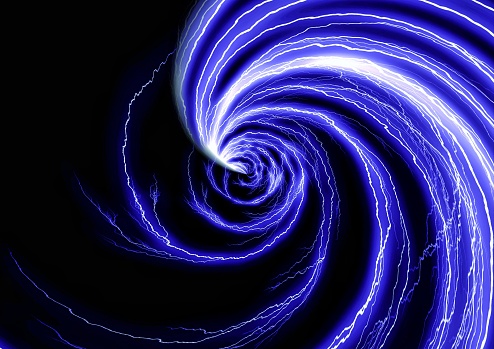 Abstract Background With Blue Lightning Swirls Stock Photo - Download ...