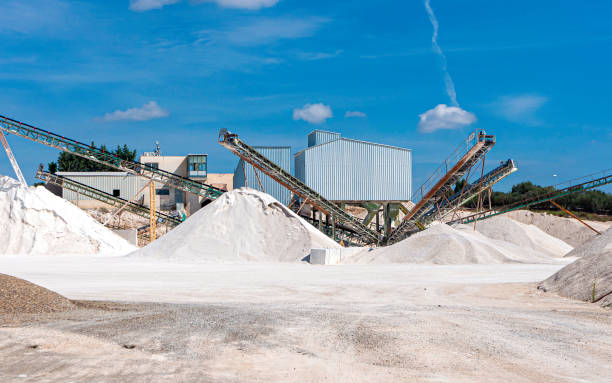 istock Panorama of Open-pit Mine with Earth Mover and conveyor belts 1225212160