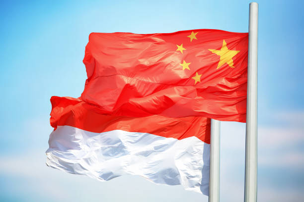 istock Flags of China and Monaco 1225213499