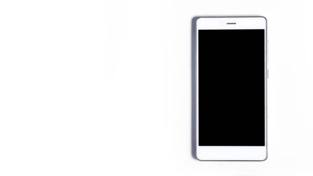 istock A modern mobile touch smartphone with a glass screen isolated on a white background. Service, repair and technological concept. Copy space for text. 1225215478