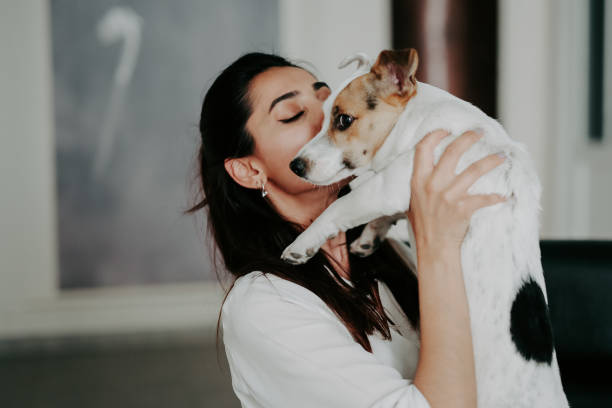 istock beautiful girl with a beautiful dog 1225217150