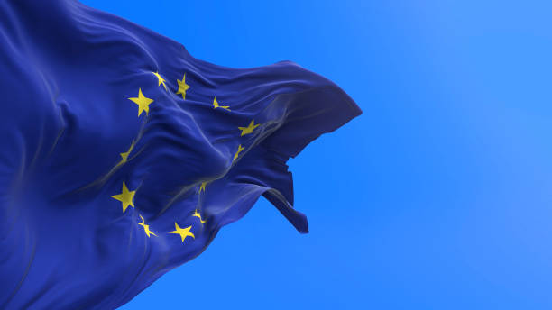 istock Europe - 3D realistic waving flag background 1225218690