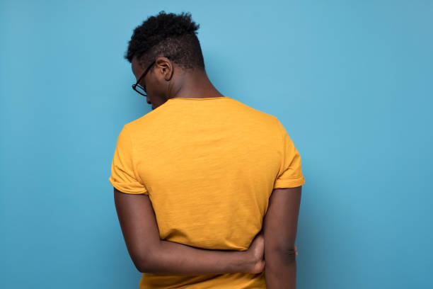 istock one african american man portrait turning backside being sad despair or lonely 1225223313