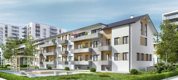 istock Beautiful modern residential building 1225226908