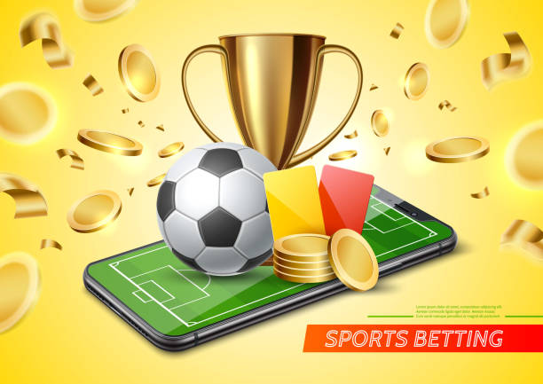 istock Vector 3d golden cup football card betting promo 1225228427